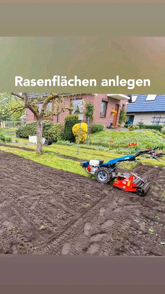 Fräsarbeiten mit der Umkehrfräse | Rasen fräsen | Blumenwiese in Pinneberg