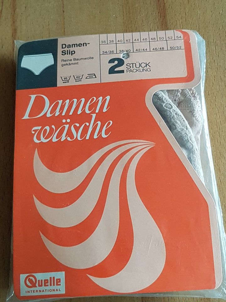 Vintage DAMEN SLIP von QUELLE 2 Stück Größe 38/40 NEU & OVP in Albstadt