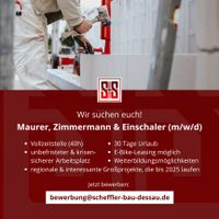 Maurer, Zimmermann & Einschaler m/w/d Sachsen-Anhalt - Dessau-Roßlau Vorschau