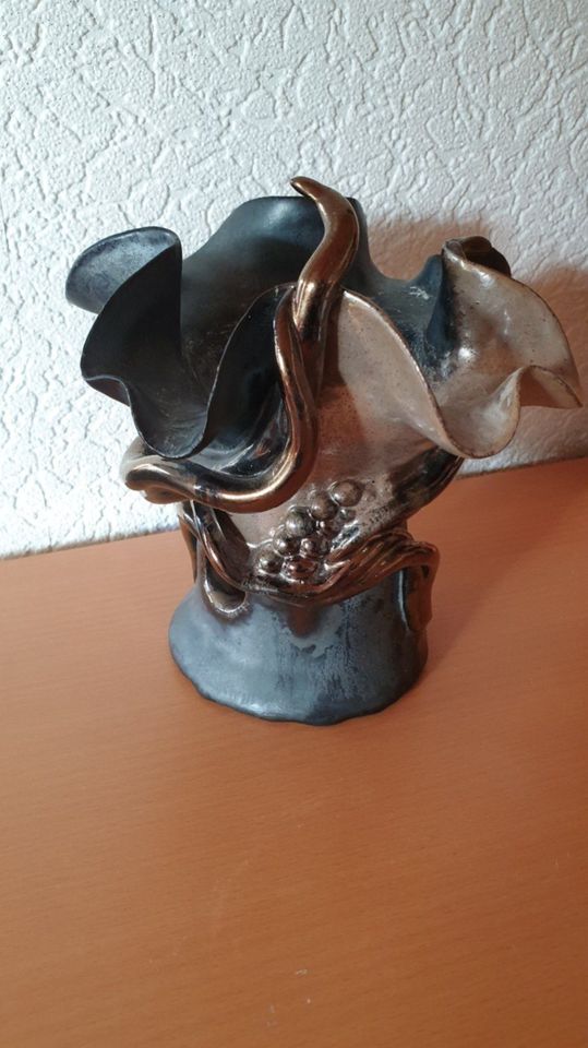 Aromalampe, Duftlampe, Duftlicht, Keramik, schwarz metallic in Bochum