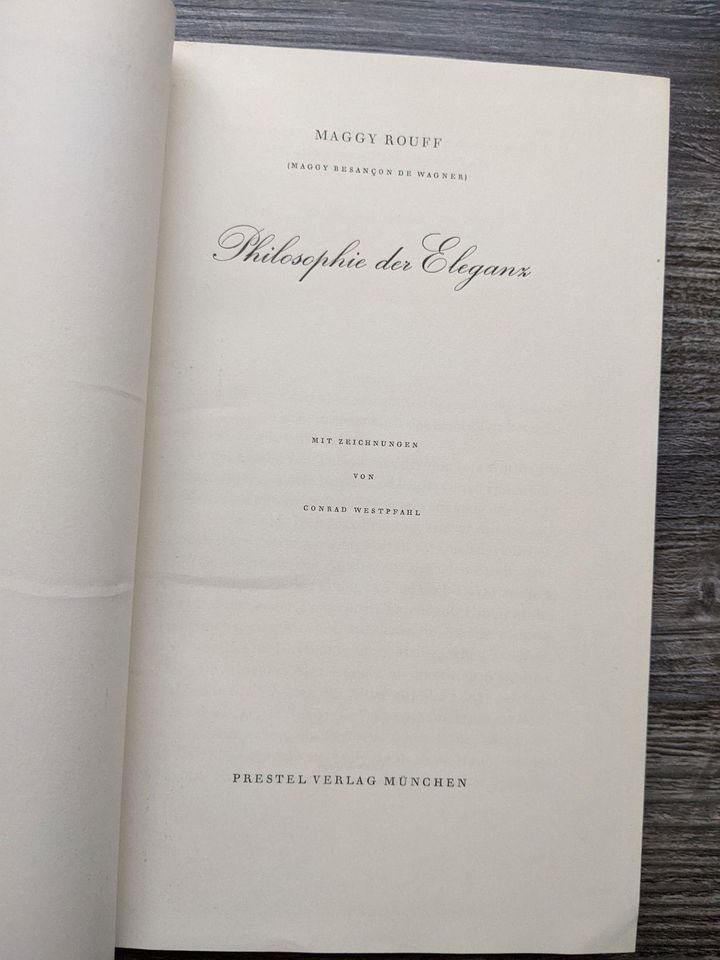 Maggy Rouff PHILOSOPHIE DER ELEGANZ (1956) HC + SU Sachbuch in Ettlingen