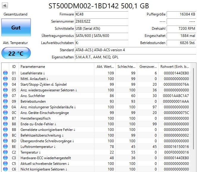 Verkaufe eine Seagate Barracuda 500GB 3,5 Zoll Festplatte (1) in Zülpich