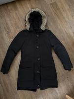 Superdry Daunen Parka schwarz mit Kapuze Kunstfellbesatz Gr.36 Kreis Pinneberg - Uetersen Vorschau