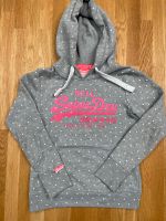 SUPERDRY HOODIE S Sweatshirt grau Punkte neon pink Essen - Rüttenscheid Vorschau