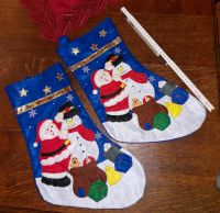 2x Weihnachtsdeko Weihnachtsocken Kamindeko xmas Blau Nordrhein-Westfalen - Herne Vorschau