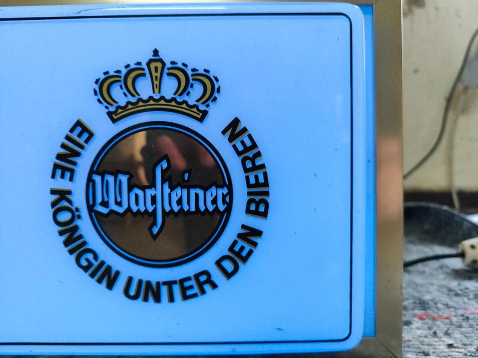 Leuchtreklame Warsteiner Das einzig Wahre in Wettin-Löbejün