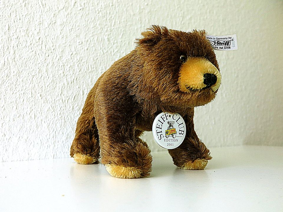 Teddy STEIFF 420252 „Brummbär mit Stimme“ Mohair braun HxB=13x24c in Lüneburg