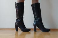 Stiefel, Gr. 39, schwarz, Leder, Vero Cuoio Bayern - Bad Reichenhall Vorschau