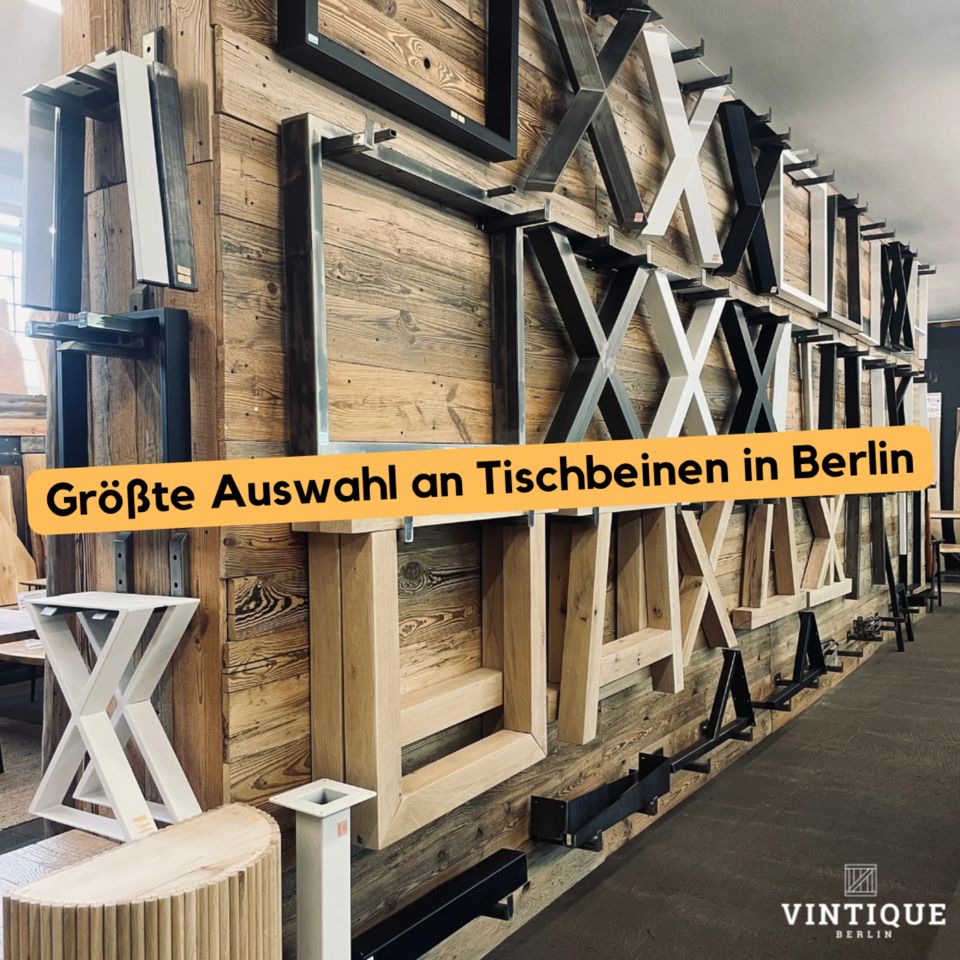 Vintique Berlin | In Tempelhof & Köpenick | Esstische Massivholz Eiche Stühle Sessel Vintage Industrial Möbel Schränke Spinde Vitrinen Altholz Boho Landhaus Stil Ladengeschäft Wohnung Loft Haus Berlin in Berlin