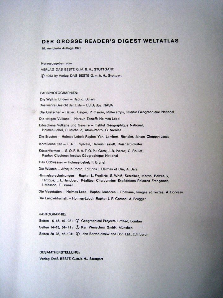 Der grosse Reader´s Digest Weltatlas 1971 im Schuber TOP in Bad Soden am Taunus