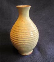 Steingut Vintage Vase Gelb 17 cm hoch Ø 9 cm  (6) Bayern - Harsdorf Vorschau