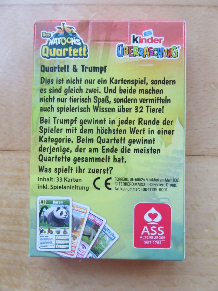 Das Natoons Quartett * Kartenspiel ASS * Kinder Überraschung *NEU in Hamburg