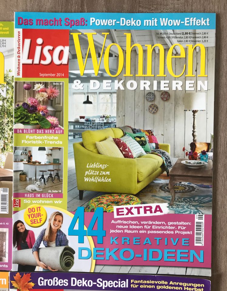 9 Stück Zeitschriften Lisa Wohnen & Dekorieren Weihnachtsdeko in Ganderkesee