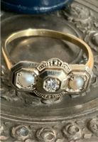 &Antik Art Deco Ring Weißgold 585 Diamant Perle Schleswig-Holstein - Kiebitzreihe Vorschau