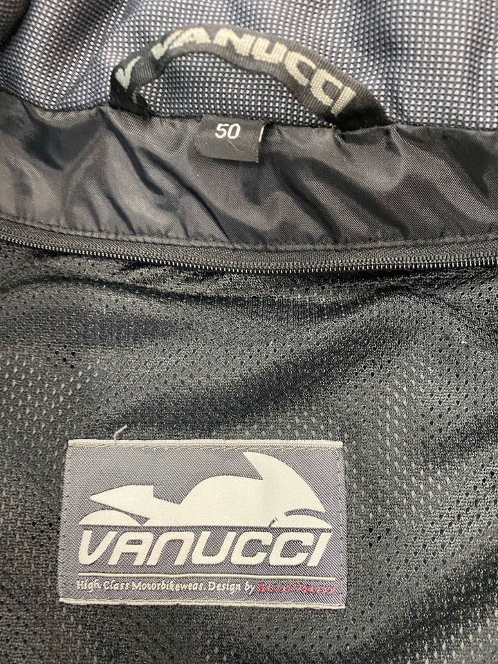 VANUCCI Motorrad Textil Jacke Gr. 50 mit Protektoren in Lehre