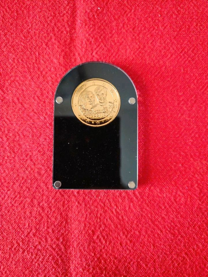 Goldene Exklusiv-Edition Luxemburg 2 Euro Münze (Vergoldet) *Neu* in Stuttgart