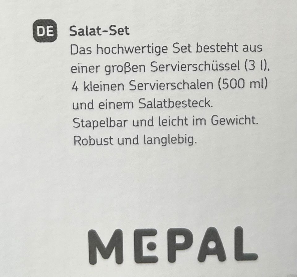 Mepal Salatschüssel-Set NEU in Bremen