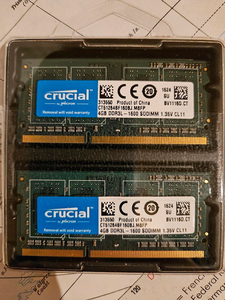 2x 4GB 8GB RAM DDR3L SO 1600Mhz PC3L aus Intel NUC NUC5i5RYB in Porta Westfalica