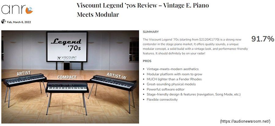 Viscount LEGEND '70s Vintage Style Piano Modular_USB_NEU_TAUSCH* in Frammersbach