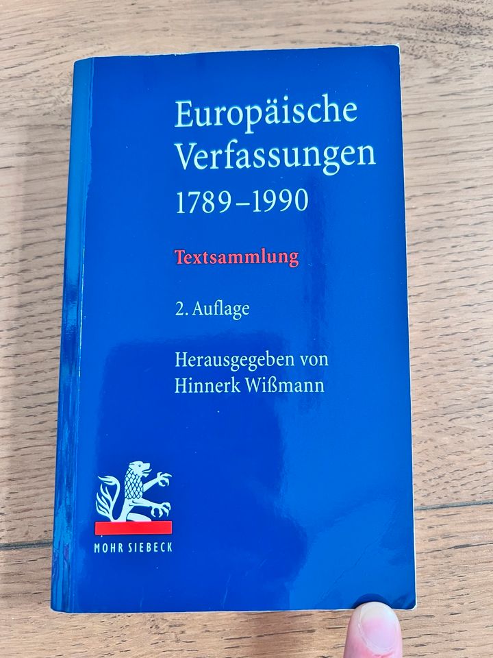 Europäische Verfassungen 1789-1990 Hinnerk Wißmann in Soest