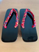 Schwarze Geta traditionelle Japanische Sandalen #vintage Hessen - Aarbergen Vorschau