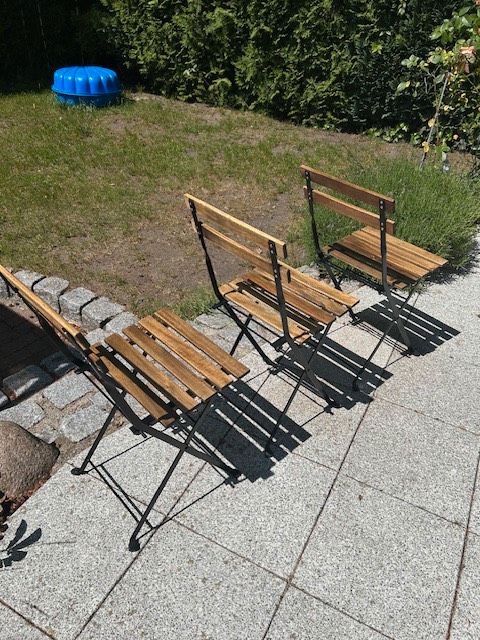 3 Bistrostühle 1 Tisch Gartenmöbel Balkonset klappbar platzsp in Hamburg