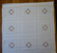 Hardanger Decke - Handarbeit - Weiß - 83 x 83 - Quadrate – NEU Flensburg - Mürwik Vorschau