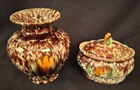 Kultige handmade Deckeldose + Vase aus Nachlass Saarland - Heusweiler Vorschau