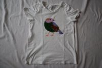 T-Shirt weiß mit Pailletten Vogel Glitzer Gr. 140 SUPER ZUSTAND Nordrhein-Westfalen - Bocholt Vorschau