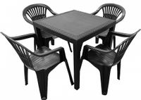 Sitzgruppe Gartenmöbel Set Tisch Stapelstuhl Sitzmöbel Kunststoff Niedersachsen - Wiefelstede Vorschau