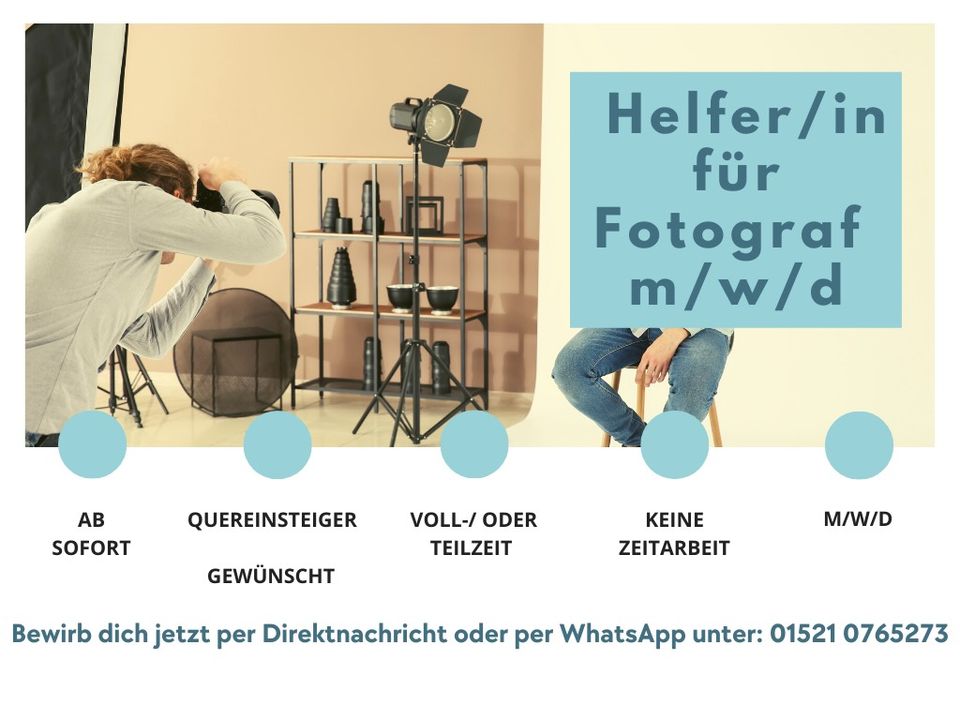 Helfer/in für Fotograf gesucht (m/w/d) in Berlin