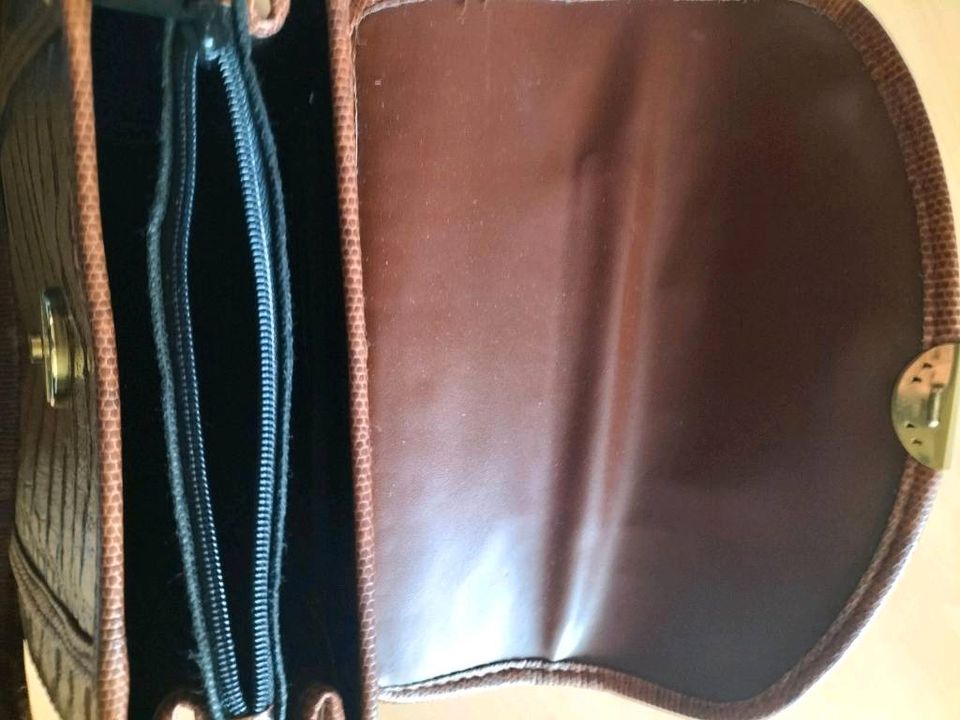 Vintage Tasche Kroko - Optik in Hürth