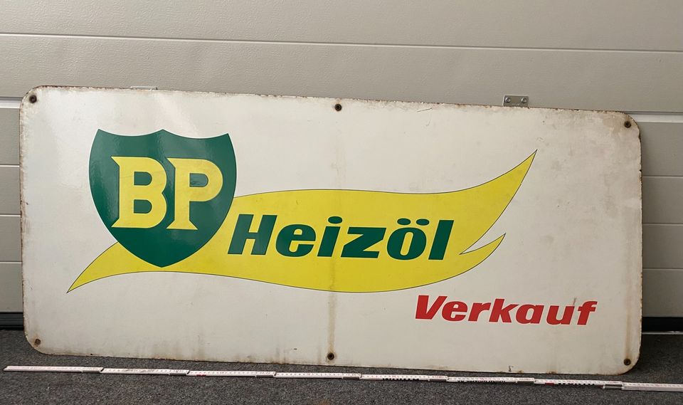 XXL BP Tankstelle Emailschild Benzin Heizöl in Nürnberg (Mittelfr)