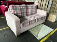 2-Sitzer Sofa in Rosa Lila karierte Muster Strukturstoff Landhaus Bielefeld - Bielefeld (Innenstadt) Vorschau