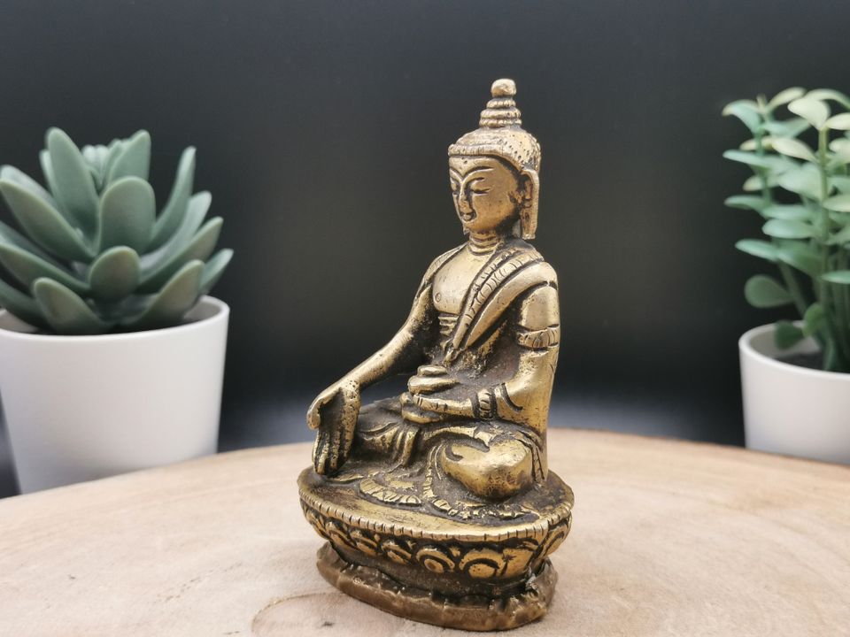 Buddha Statue / Buddha Figur (Messing, ca. 9cm, ca. 240g) in Frankfurt am Main