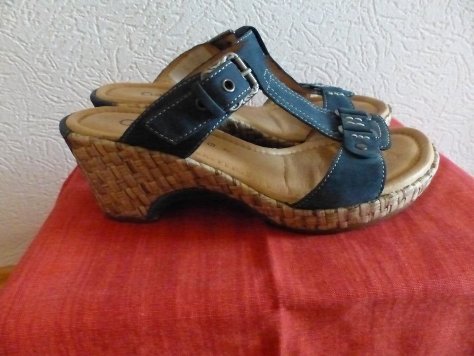 Pantolette/Sandalette "Gabor Comfort" - blau - Gr. 7 in Nauort
