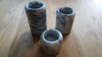 3 zeitlose Kerzenhalter für Teelichte aus Marmor hell grau Schleswig-Holstein - Ahrensburg Vorschau