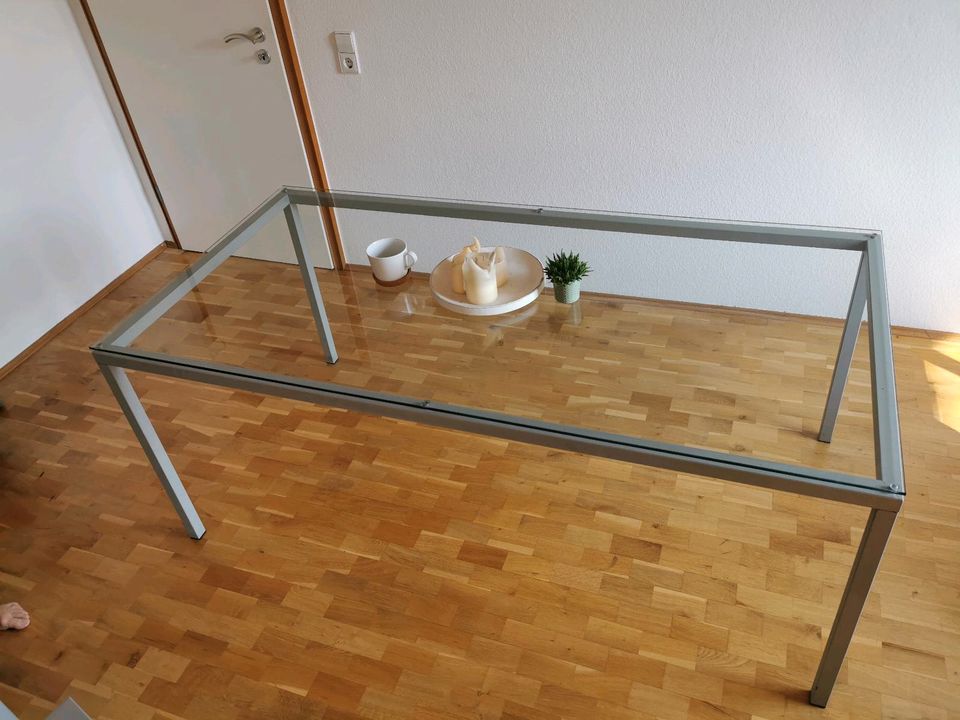 Schreibtisch / Esstisch 90 x 160cm Glas / zeitlos in Karlsruhe