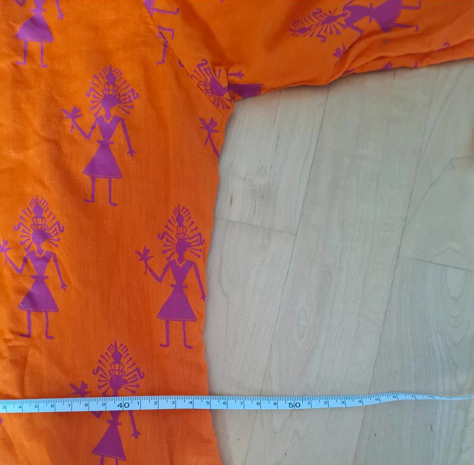 Bluse Tunika S M orange pink neon farbenfroh Afrika Baumwolle in Otterfing