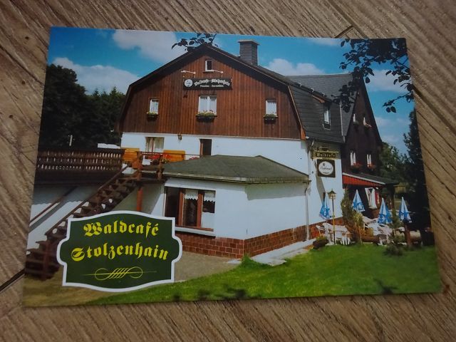 Postkarte Karte Ansichtskarte Wünschendorf Waldcafe Stolzenhain in Lengefeld