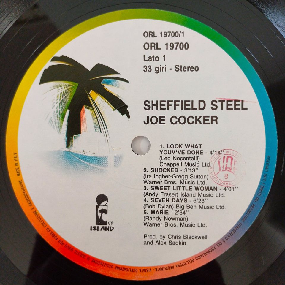JOE COCKER: "Sheffield Steel" (LP/Vinyl, 1982) NM/NM in Centrum