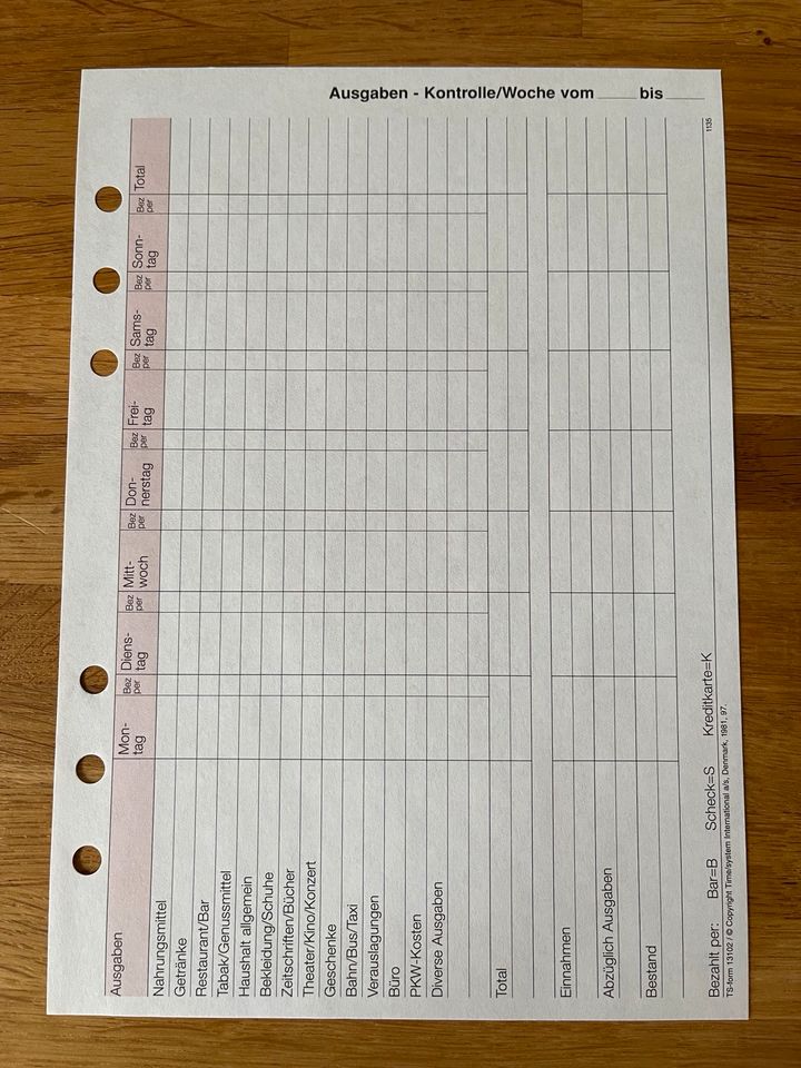 Kalender-Einlagen für Zeitplaner timesystem filofax A5 in Mülheim (Ruhr)