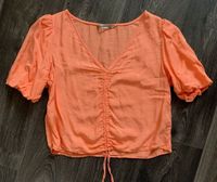 Stradivarius Top Bluse L Orange Raffung peach gerafft Nordrhein-Westfalen - Kamen Vorschau