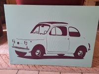 Wandbild Classic "Fiat 500", Maße 1,00 m x 0,70 m Niedersachsen - Hesel Vorschau