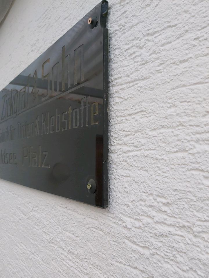 50er Jahre  Werbung Werbe Schild Glas Matth. Zickgraf Pfalz in Stuttgart