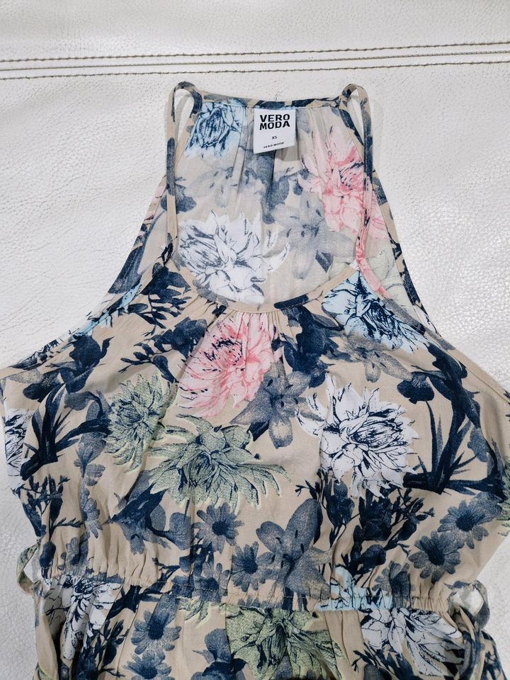 Vero Moda Maxikleid Kleid Sommerkleid floral Blumen XS 34 in Ketsch