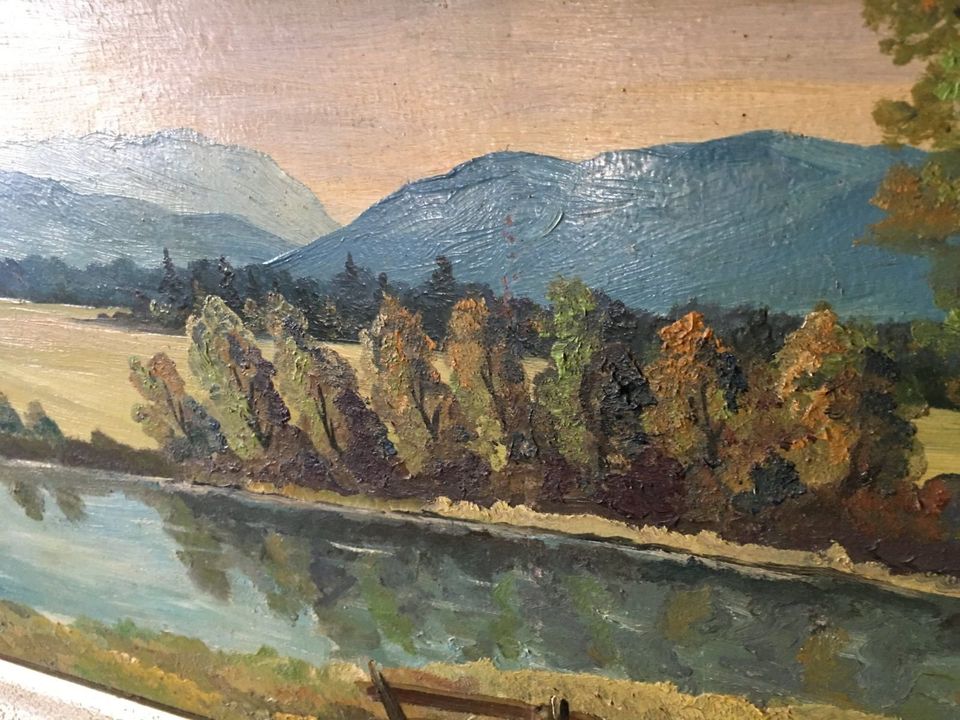 altes Gemälde Landschaft Bild 90cm x 70cm in Fürth
