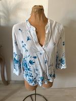 Orsay Bluse Größe 38 weiß mit Blumendruck Baden-Württemberg - Heidelberg Vorschau