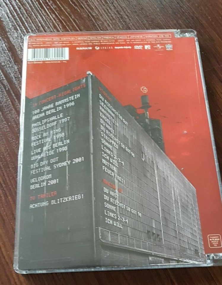 Rammstein Konzert DVD Lichtspielhaus 2003 in Chemnitz