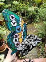 Tischlampe Leuchte Schmetterling Tiffany Stil Schlummerlicht Hessen - Bad König Vorschau